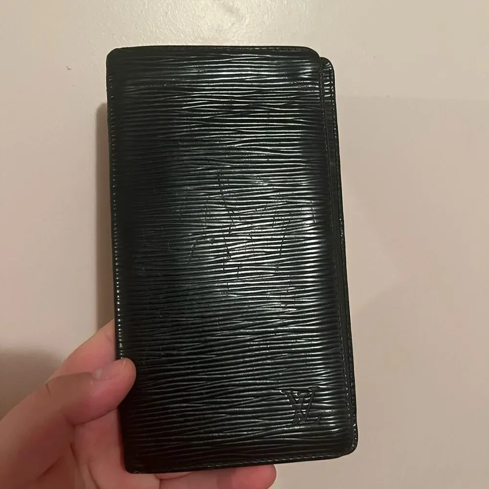 Louis Vuitton Epi Leather Black Long Wallet